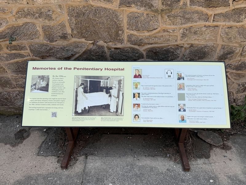 Memories of the Penitentiary Hospital Marker. Click for full size. Memories of the Penitentiary Hospital Marker image. Click for full size.