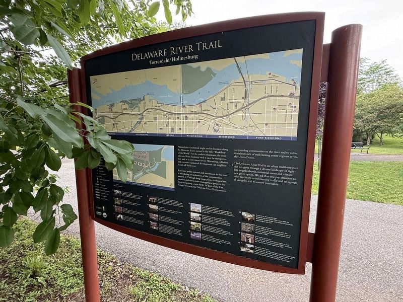Delaware River Trail Marker image. Click for full size.