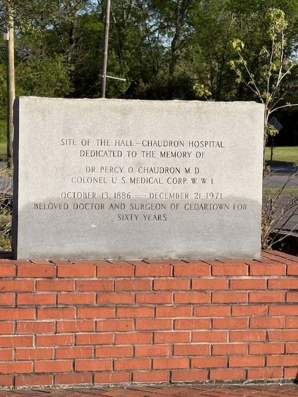 Site of the Hall-Chaudron Hospital Marker. Click for full size. Site of the Hall-Chaudron Hospital Marker image. Click for full size.