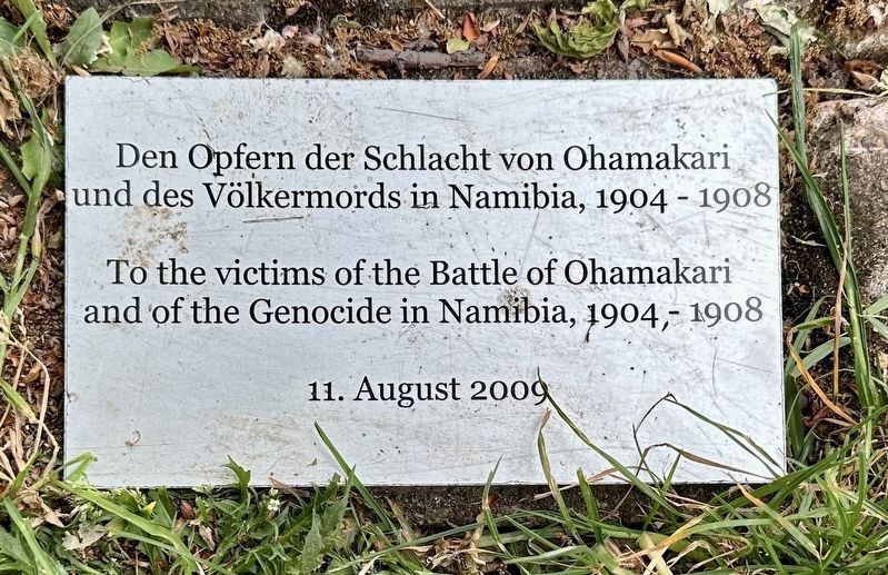 Ohamakari memorial dedication plaque image. Click for full size.