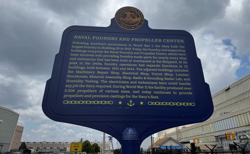 Naval Foundry and Propeller Center Historical Marker