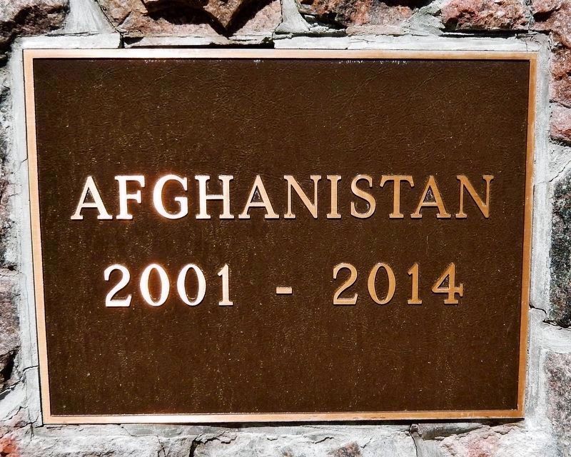 Worthington Park Memorial: Afghanistan 2001-2014 image. Click for full size.