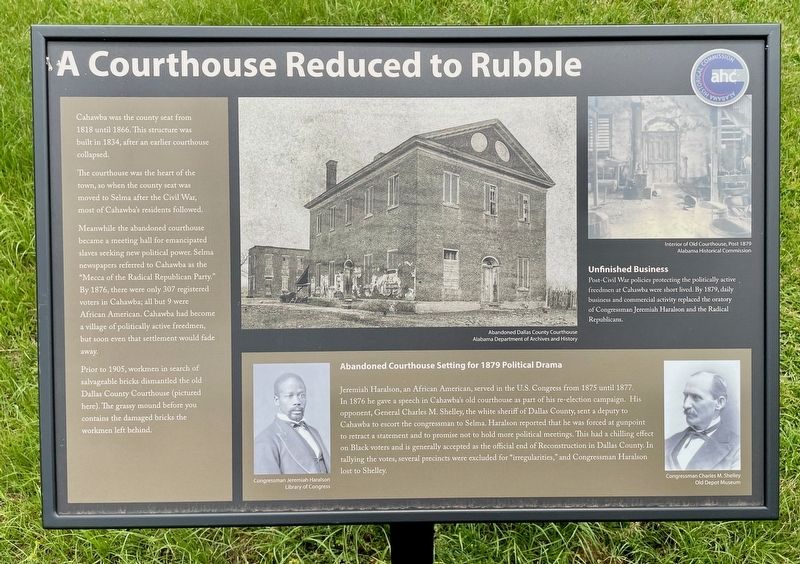 A Courthouse Reduced to Rubble Marker. Click for full size. A Courthouse Reduced to Rubble Marker image. Click for full size.