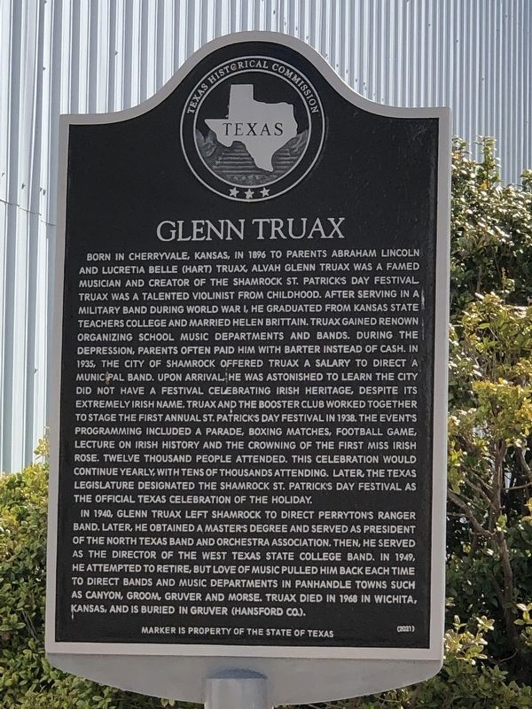 Glenn Truax Marker image. Click for full size.