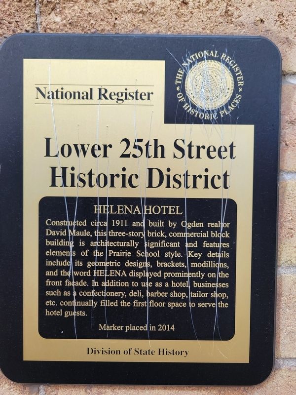 Helena Hotel Marker. Click for full size. Helena Hotel Marker image. Click for full size.