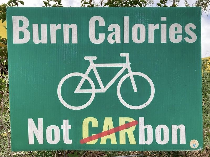 Sign Near Bike Path image. Click for full size.
