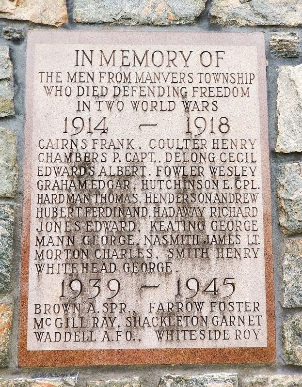 World War Memorial. Click for full size. World War Memorial image. Click for full size.