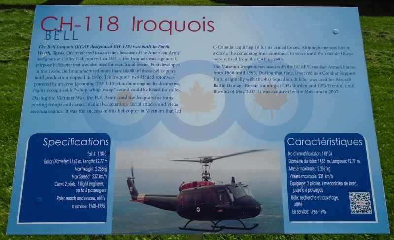 CH-118 Iroquois Marker. Click for full size. CH-118 Iroquois Marker image. Click for full size.