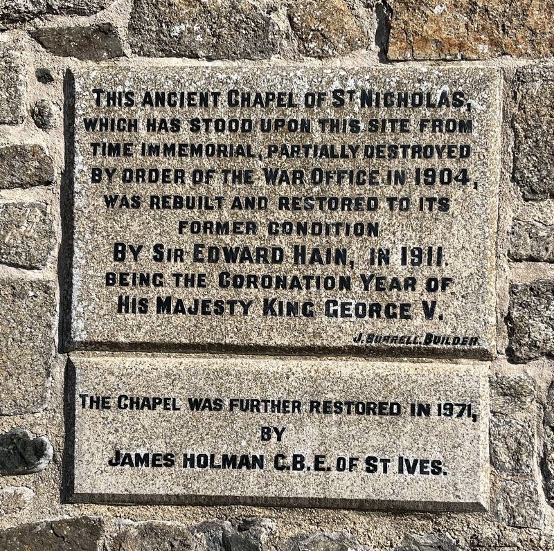 St Nicholas Chapel Marker. Click for full size. St Nicholas Chapel Marker image. Click for full size.