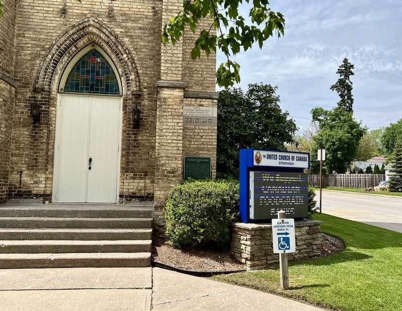 Strathroy United Church Marker. Click for full size. Strathroy United Church Marker image. Click for full size.