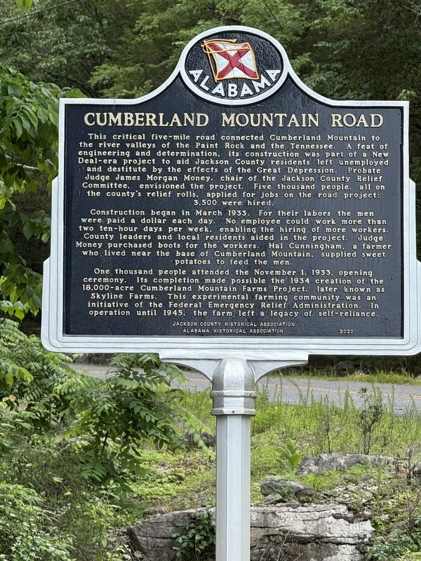 Cumberland Mountain Road Marker. Click for full size. Cumberland Mountain Road Marker image. Click for full size.