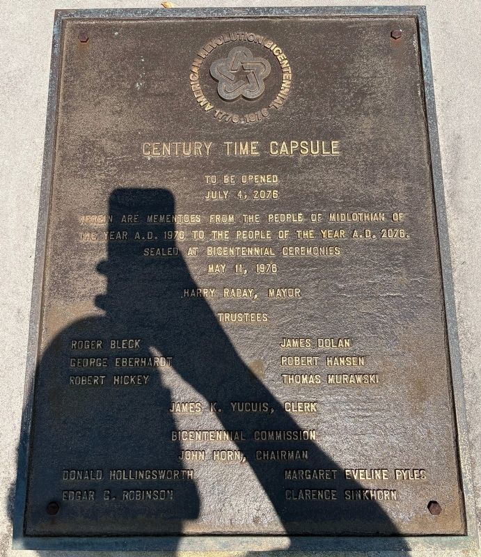 Century Time Capsule Marker. Click for full size. Century Time Capsule Marker image. Click for full size.