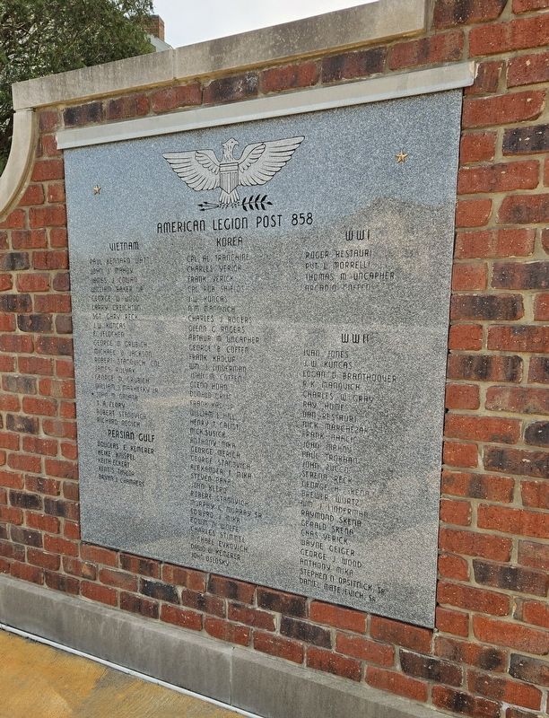 Frank A. Kapusta American Legion Post 858 and Gary L. Wuslich Family Export Veterans Memorial image. Click for full size.