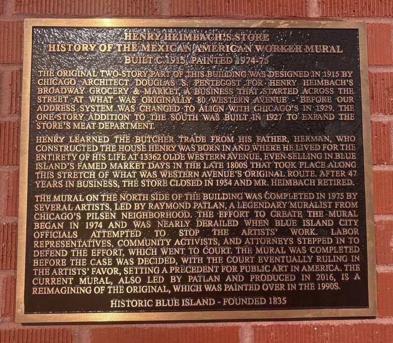 Henry Heimbach's Store Marker image. Click for full size.