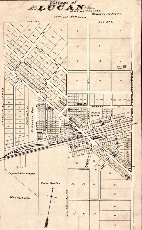 Map of Lucan, 1878 image. Click for full size.