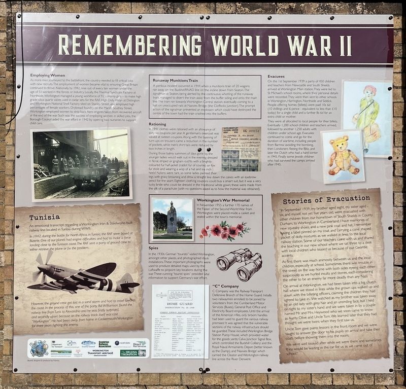 Remembering World War II Marker. Click for full size. Remembering World War II Marker image. Click for full size.