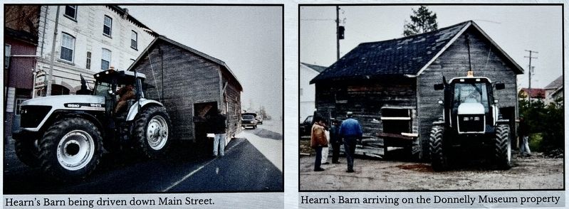 The Ivan Hearn Barn marker photos and captions detail image. Click for full size.