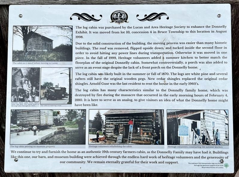 The �Donnelly� Log Cabin Marker image. Click for full size.