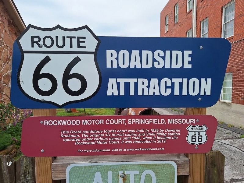 Rockwood Motor Court, Springfield, Missouri Marker image. Click for full size.