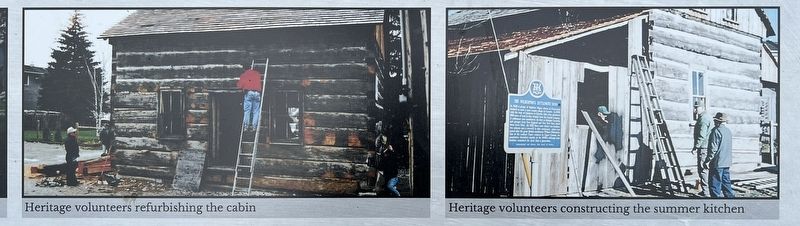 The �Donnelly� Log Cabin marker photos and captions detail image. Click for full size.