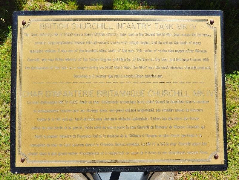 British Churchill Infantry Tank MK IV / Char d'infanterie britannique Churchill MK IV Marker image. Click for full size.