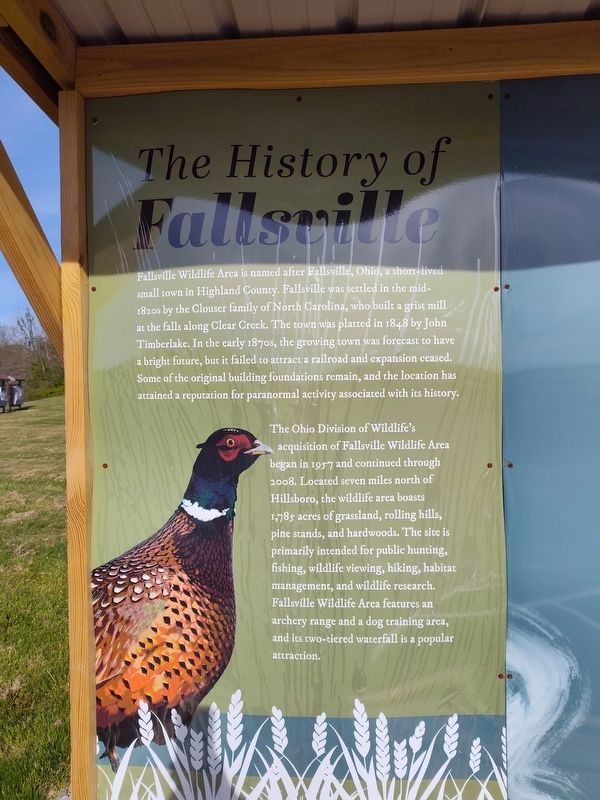 The History of Fallsville Marker image. Click for full size.