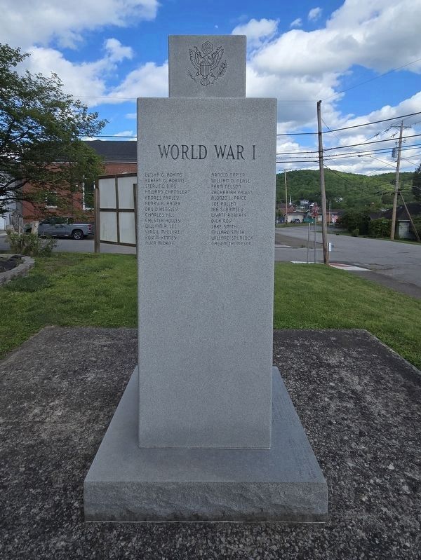 Lincoln County Veterans Memorial, World War I image. Click for full size.