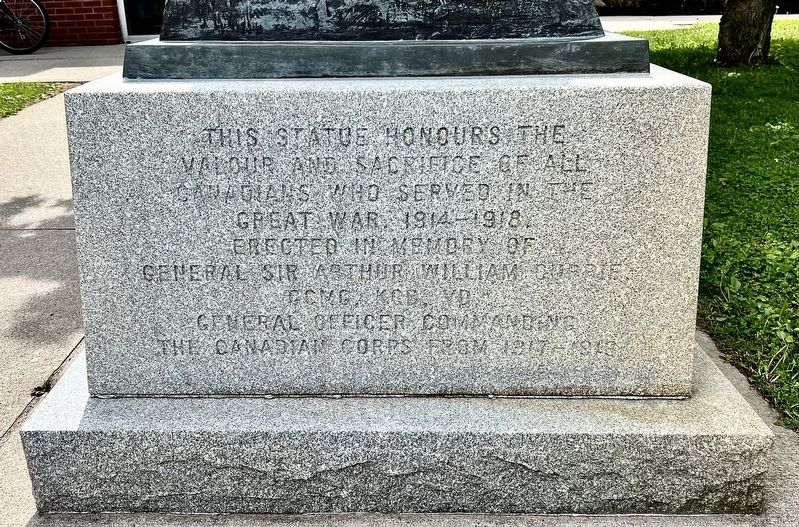 General Sir Arthur William Currie Marker image. Click for full size.
