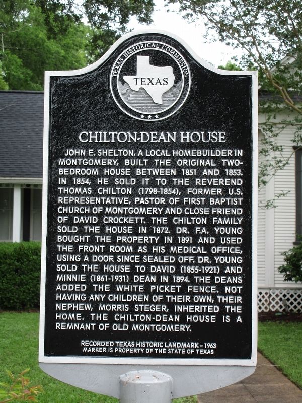 Chilton-Dean House Marker image. Click for full size.