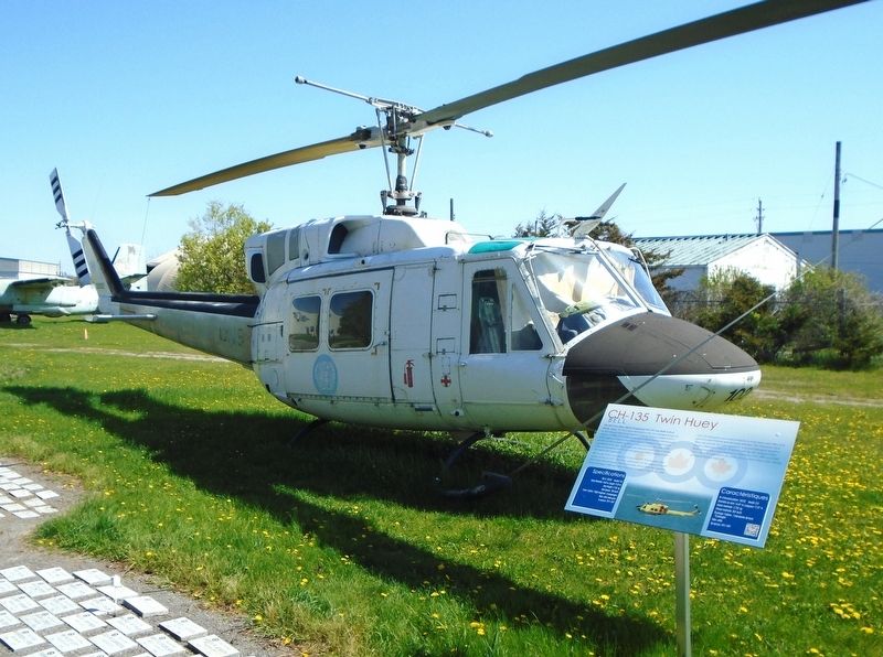 CH-135 Twin Huey and Marker image. Click for full size.