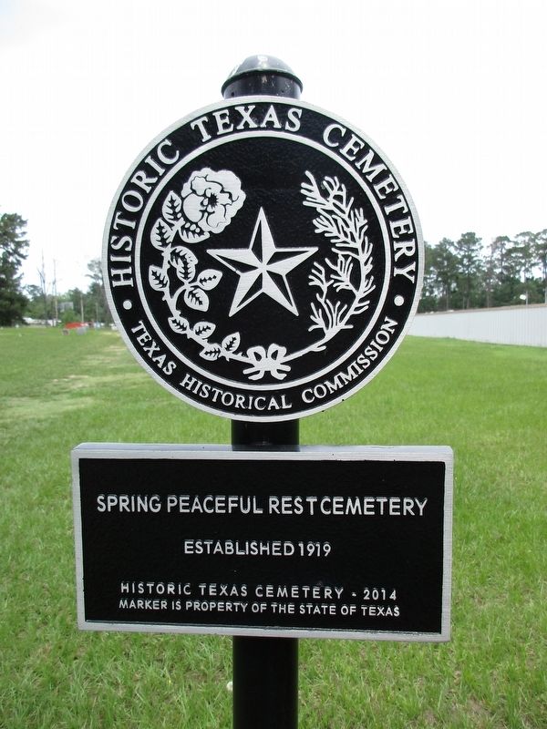 Spring Peaceful Rest Cemetery Marker image. Click for full size.