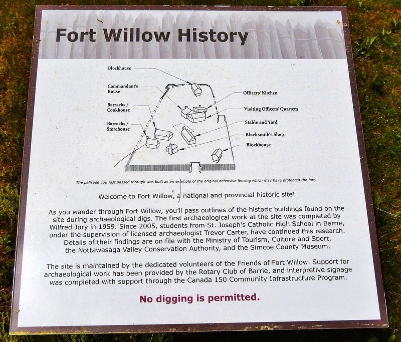 Fort Willow History Marker image. Click for full size.