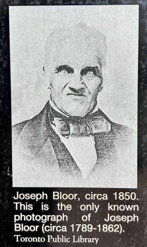 Joseph Bloor marker photo and caption detail (left) image. Click for full size.