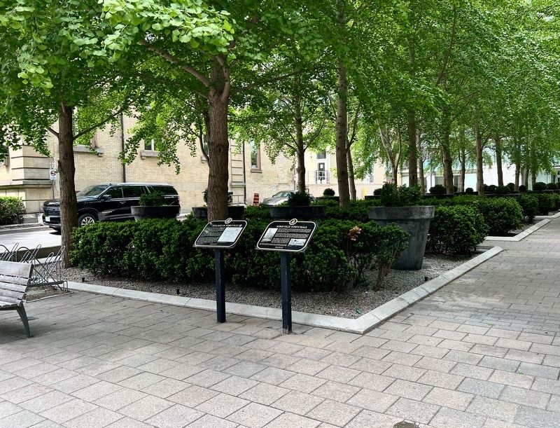 Yorkville Town Hall Marker (on the right) image. Click for full size.