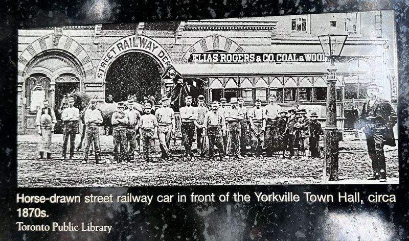 Yorkville Town Hall marker photo and caption detail image. Click for full size.