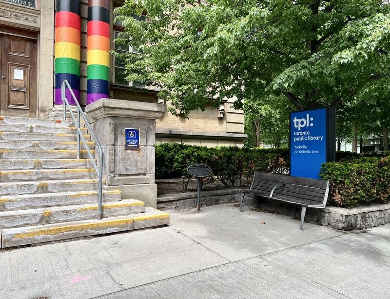 Yorkville Branch, Toronto Public Library Marker image. Click for full size.