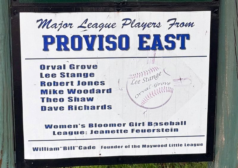 Major League Players from Proviso East Marker image. Click for full size.