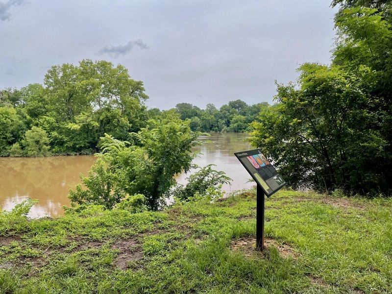 Confluence of the Cahaba River (left) & Alabama River (right). image. Click for full size.