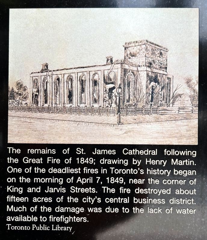 Early Firefighting in Toronto marker photos and captions and caption detail image. Click for full size.