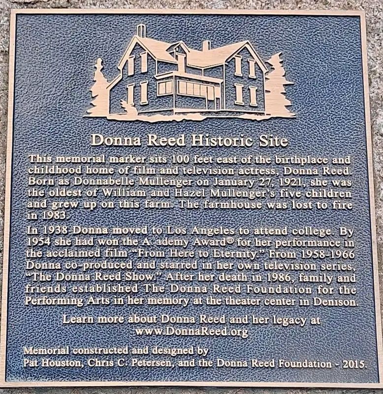 Donna Reed Historic Site Historical Marker
