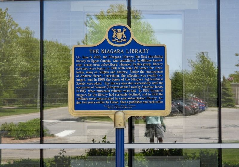 The Niagara Library Marker. Click for full size. The Niagara Library Marker image. Click for full size.
