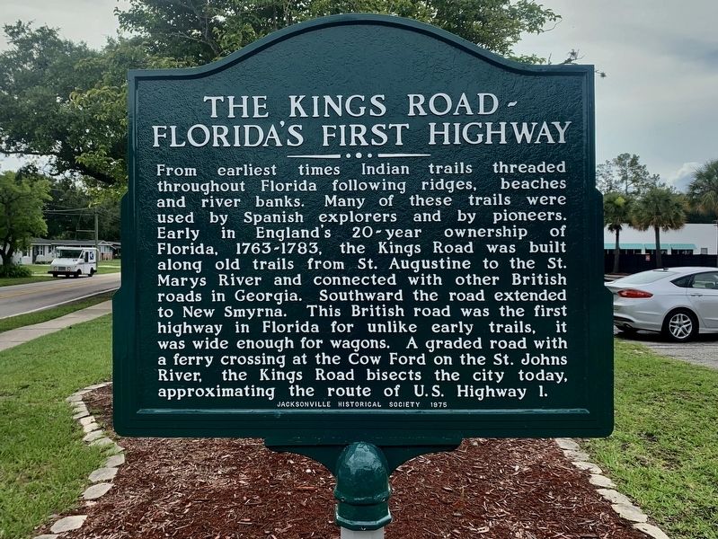 The Kings Road ~ Florida�s First Highway Marker image. Click for full size.