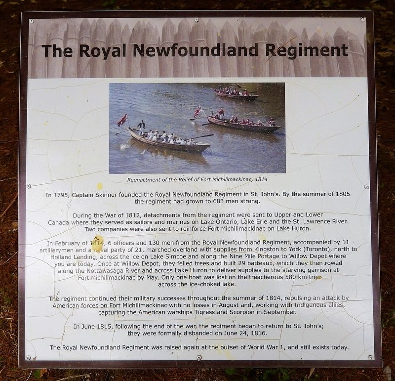 The Royal Newfoundland Regiment Marker image. Click for full size.