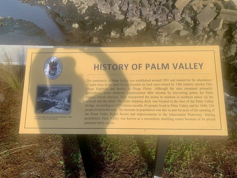 History of Palm Valley Marker image. Click for full size.