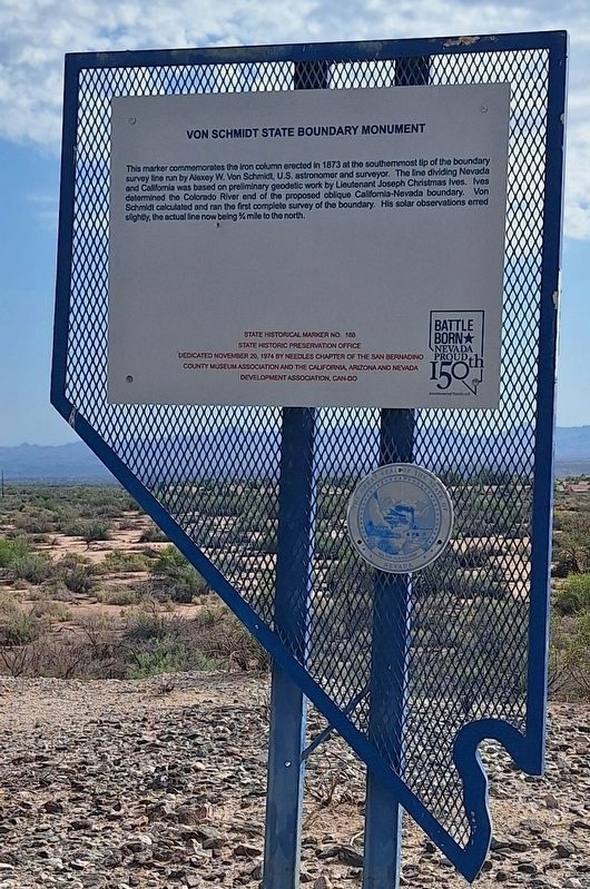 Von Schmidt State Boundary Monument. Click for full size. Von Schmidt State Boundary Monument image. Click for full size.