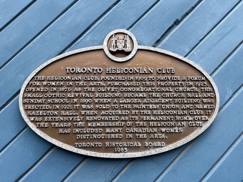 Toronto Heliconian Club Marker image. Click for full size.