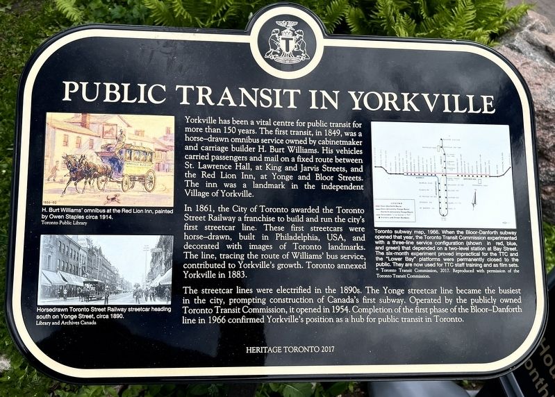Public Transit in Yorkville Marker image. Click for full size.