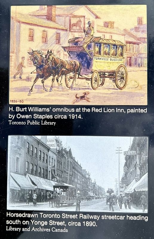 Public Transit in Yorkville marker photos and captions detail image. Click for full size.