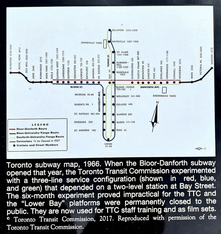 Public Transit in Yorkville marker illustration and captions detail image. Click for full size.