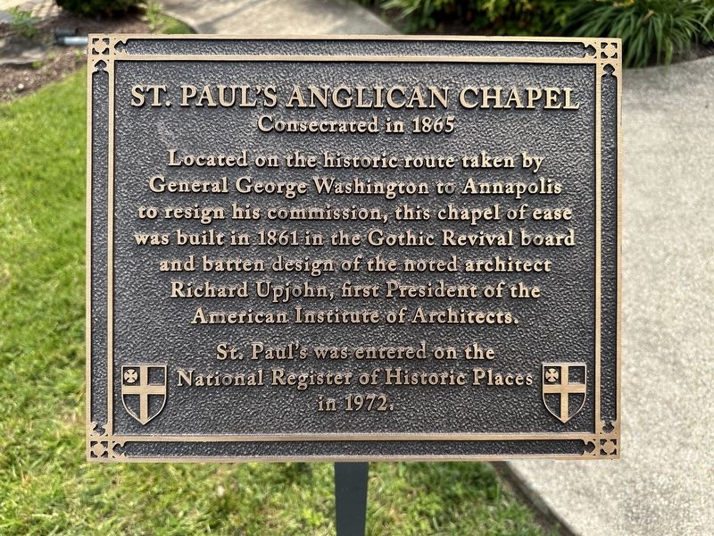 St. Paul's Anglican Chapel Marker. Click for full size. St. Paul's Anglican Chapel Marker image. Click for full size.